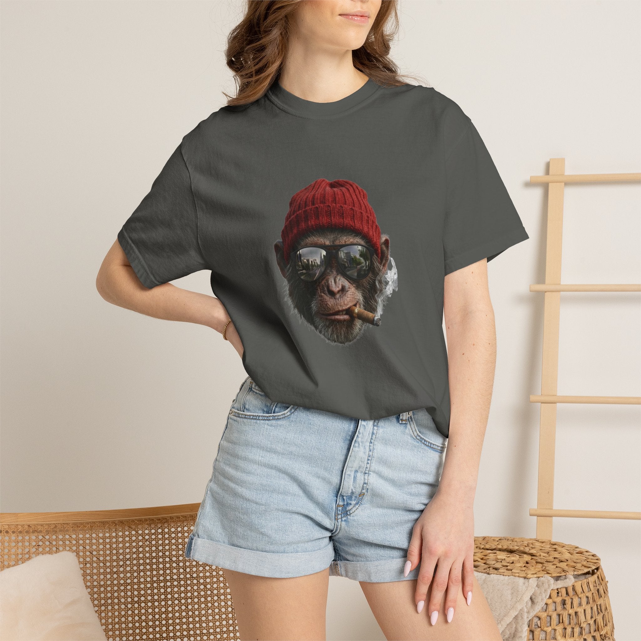 Cool Chimp with Beanie & Sunglasses T-Shirt