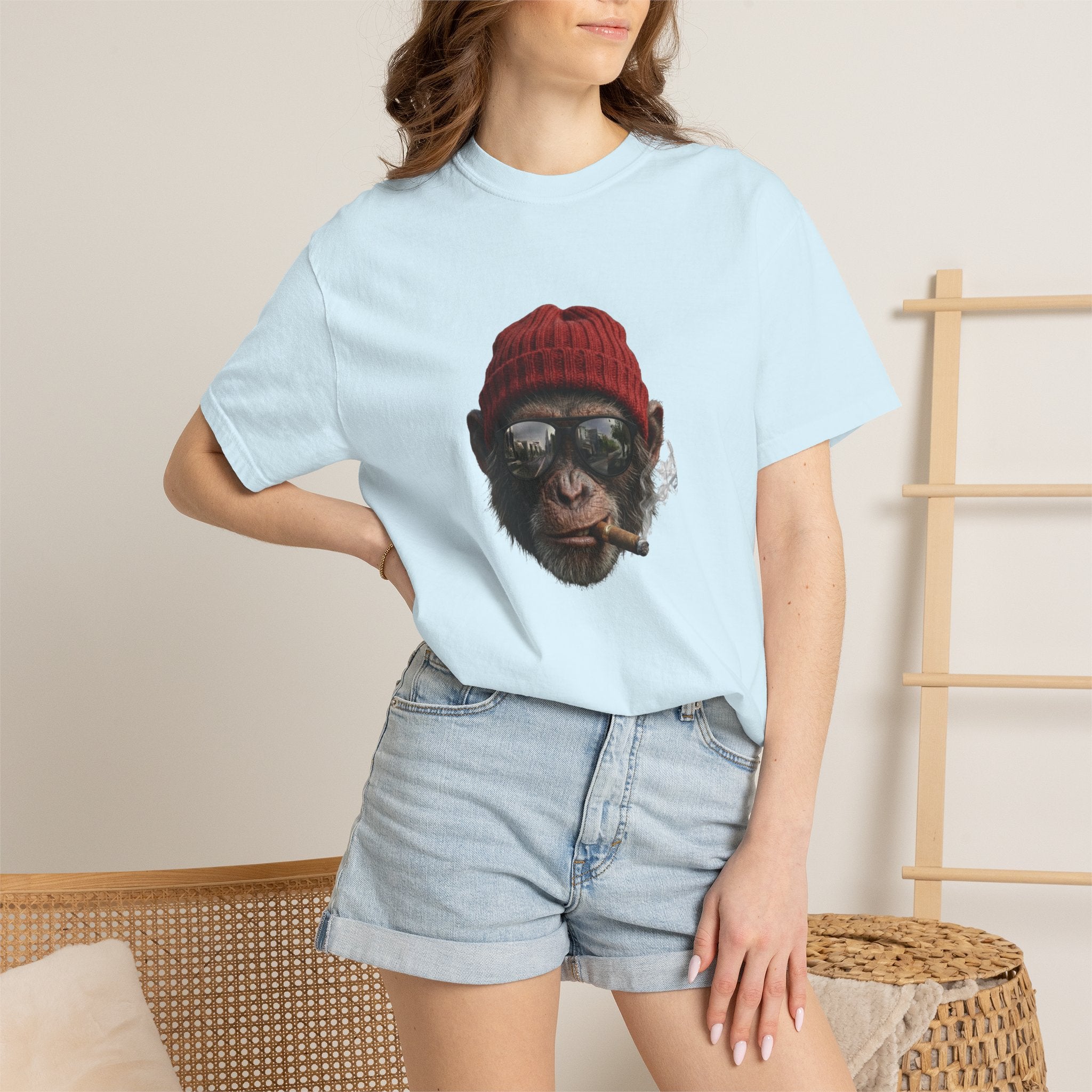 Cool Chimp with Beanie & Sunglasses T-Shirt