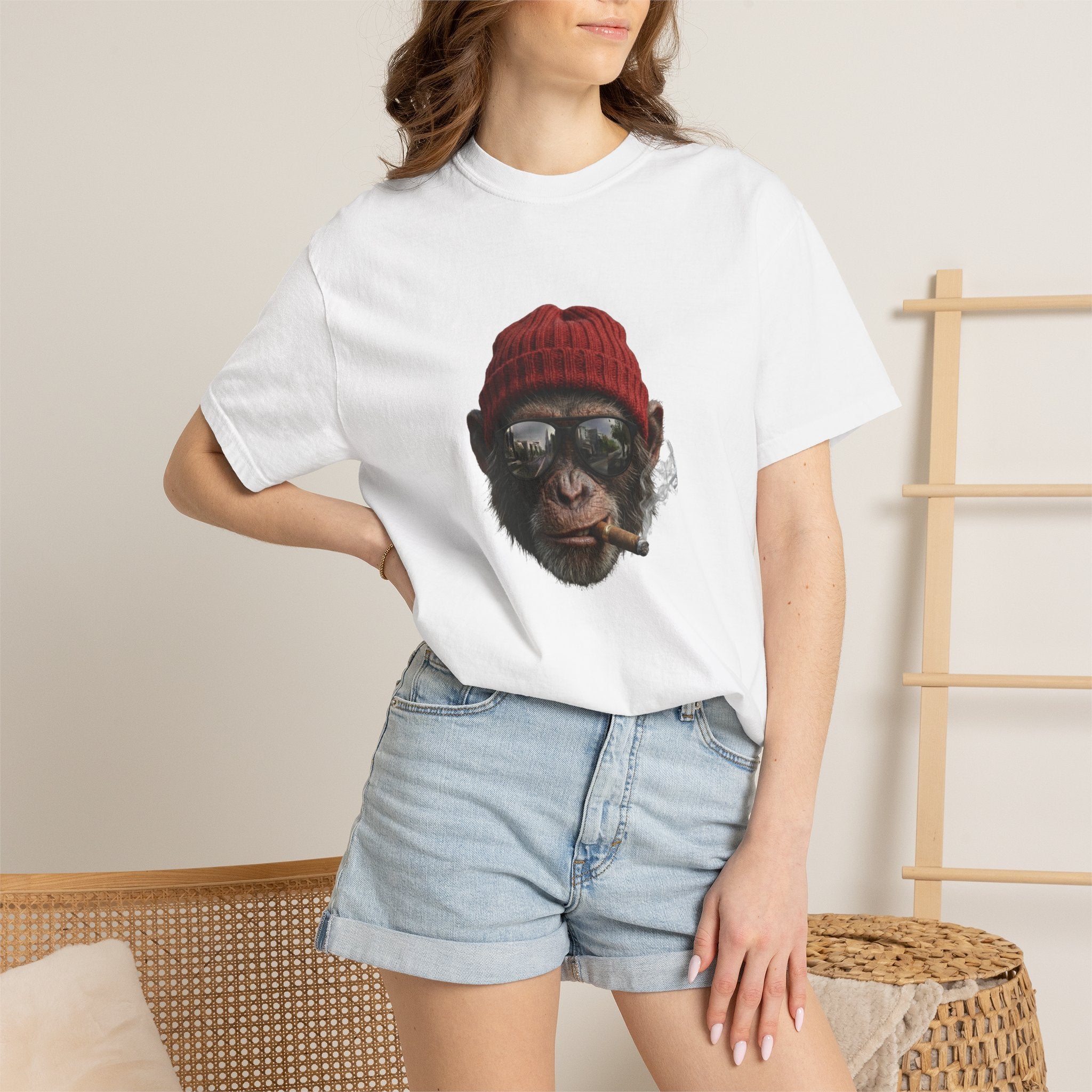 Cool Chimp with Beanie & Sunglasses T-Shirt