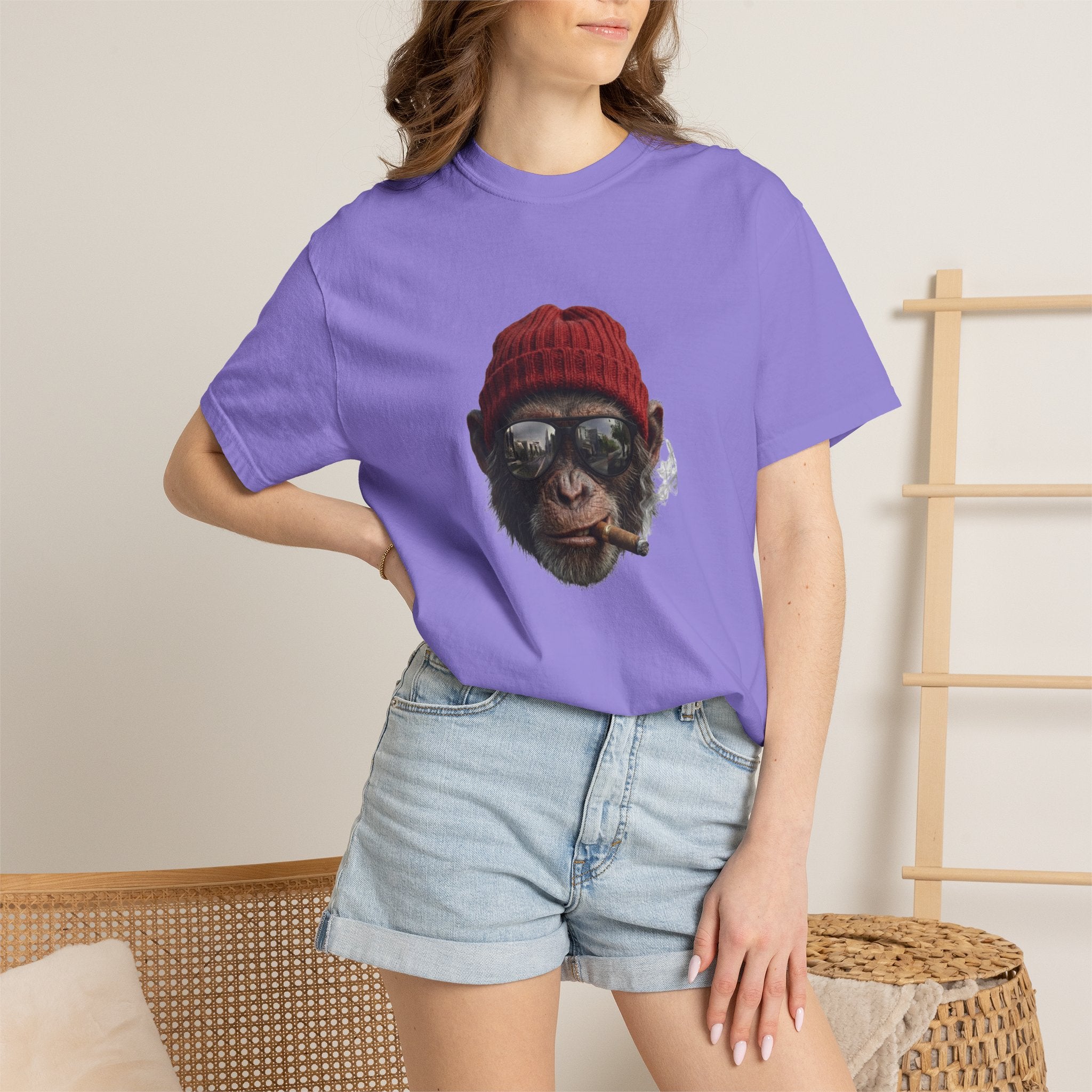 Cool Chimp with Beanie & Sunglasses T-Shirt