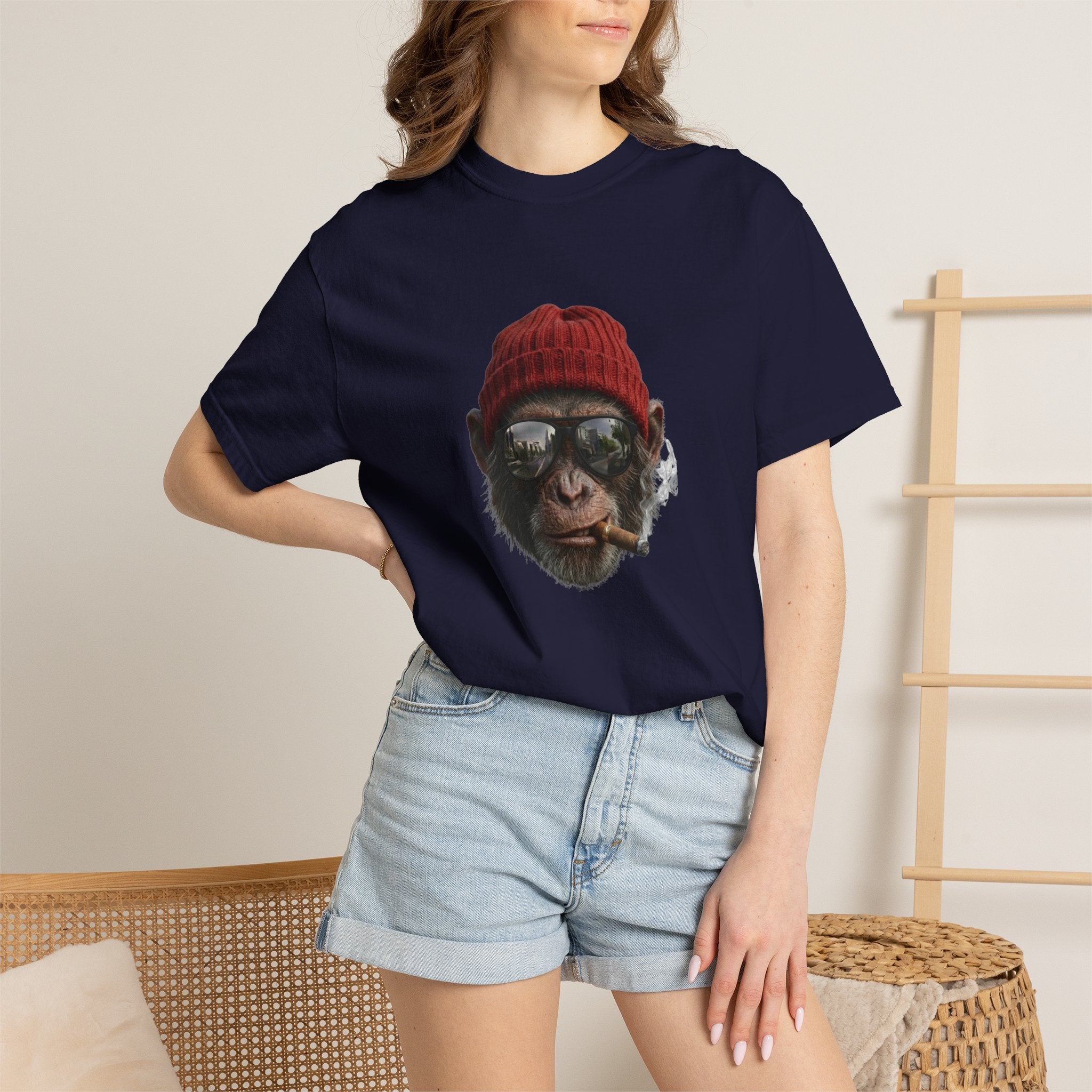 Cool Chimp with Beanie & Sunglasses T-Shirt